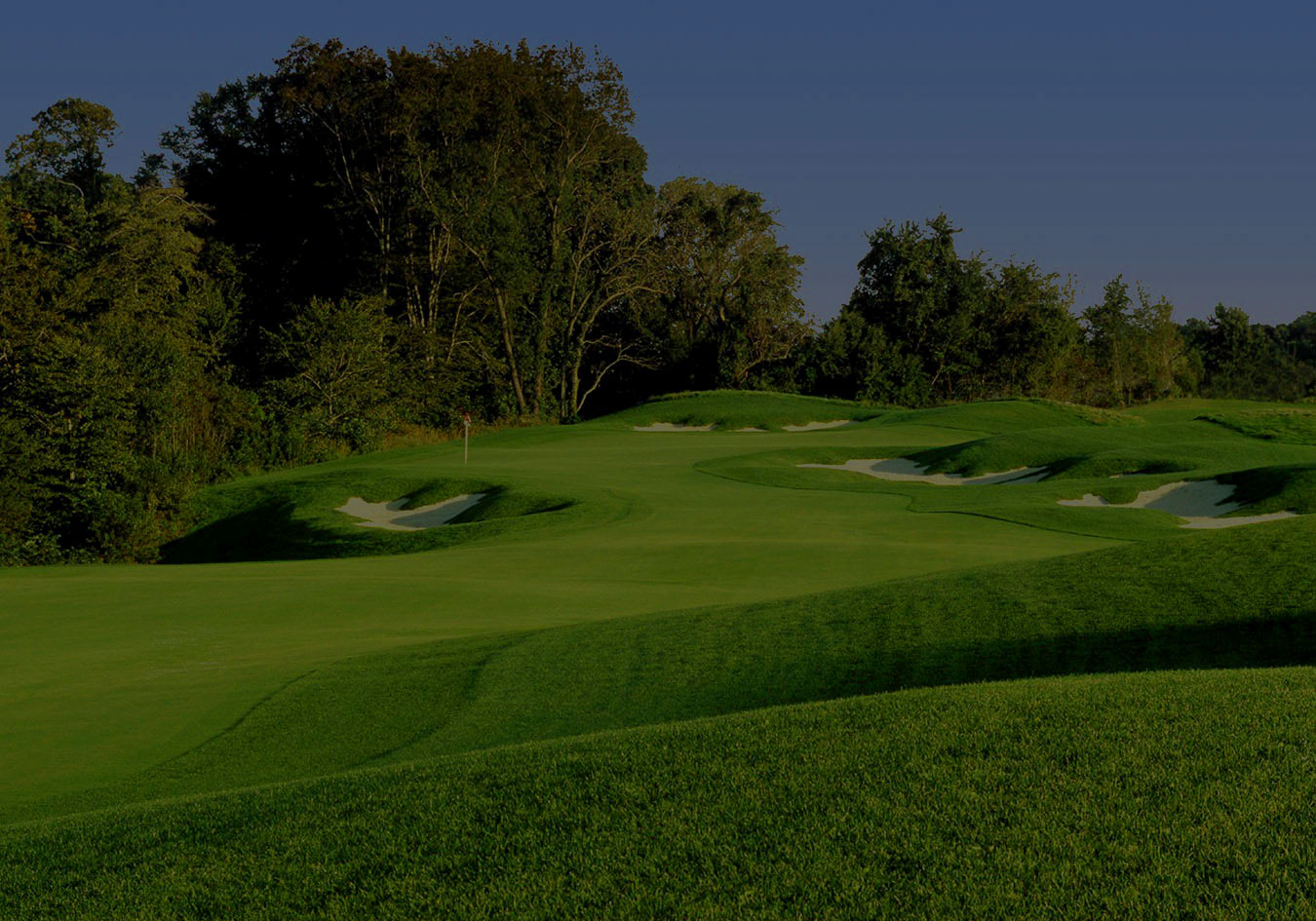 golf course with dark overlay